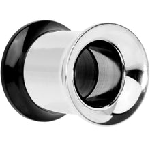 Load image into Gallery viewer, Steel Black Two Tone Screw Fit Tunnel Plug Set 3mm to 16mm
