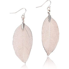 Load image into Gallery viewer, Filigree Long Leaf Dangle Earrings
