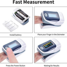 Load image into Gallery viewer, Fingertip Pulse Oximeter Blood Oxygen Meter SpO2 Heart Rate Monitor
