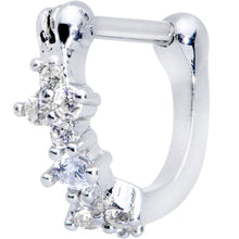 Load image into Gallery viewer, 16G 5/16 Clear Gem Sparkle Hinged Cartilage Clicker
