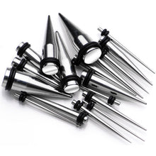 Load image into Gallery viewer, 9 Piece Ear Stretching Kit in Stainless Steel Set of 2
