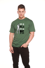 Load image into Gallery viewer, Fit is not a destination Men's Bamboo Viscose/Organic Cotton Short Sleeve Graphic T-Shirt
