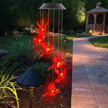 Load image into Gallery viewer, Flaming Bird Wind Chime Solar Lights
