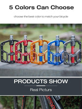 Load image into Gallery viewer, Flat Bike Pedals Road 3 Sealed Bearings Bicycle Pedals Mountain Bike Pedals Wide Platform Accessories Mountain Bike Pedals Pedals Bicycle Flat Pedals Aluminum Sealed Bearing Lightweight Platform For Road Mountain

