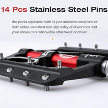 Load image into Gallery viewer, Flat Bike Pedals Road 3 Sealed Bearings Bicycle Pedals Mountain Bike Pedals Wide Platform Accessories Mountain Bike Pedals Pedals Bicycle Flat Pedals Aluminum Sealed Bearing Lightweight Platform For Road Mountain
