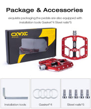 Load image into Gallery viewer, Flat Bike Pedals Road 3 Sealed Bearings Bicycle Pedals Mountain Bike Pedals Wide Platform Accessories Mountain Bike Pedals Pedals Bicycle Flat Pedals Aluminum Sealed Bearing Lightweight Platform For Road Mountain
