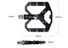 Load image into Gallery viewer, Flat Foot Ultralight Mountain Bike Pedals CNC Aluminum Alloy Sealed 3 Bearing Anti-slip Bicycle Pedals Bicycle Bike Pedals CNC Machined Platform Pedal 3 Sealed Bearings Bicycle Pedal For Adult And Youth With Non-Slip
