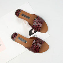 Load image into Gallery viewer, Flat Women Shoes Summer Candy Color Leather Fashion Sandals Open Toe Wear Casual Flip Flops Slip On Comfortable Womens Loafers Women's Flats Elegant Shoes
