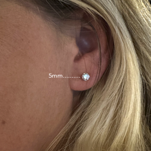 Load image into Gallery viewer, CZ Flat Back Stud Earrings - 3 Pairs
