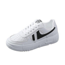 Load image into Gallery viewer, Flats Women's Sneakers  Casual Breathable Female Lace Up Woman Comfort Walking Shoes White Women Breathable Sneakers Casual Sports Flat Low Top Sneaker Lace-up Classic Design
