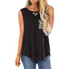 Load image into Gallery viewer, Women's Summer Tank Tops Leopard Pocket Sleeveless Blouse
