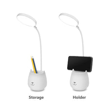 Load image into Gallery viewer, Flexible Led Table Lamps with Usb Touch Dimmable LED Stand Desk Light Reading Lamp Modern Flexible Study Lamp with Pen Holder Decorative Table Lamp Cute Study Lamps for Bedroom Décor
