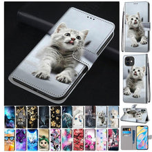 Load image into Gallery viewer, Flip Case For Xiaomi Redmi 9 9A 9C NFC 8 8A Case Leather Silicone Wallet Cover For Xiomi Redmi Note 8 Pro 9 9S 9 Pro Book Cases Premium Leather Magnetic Case Card Slots and Stand Function Protective Case
