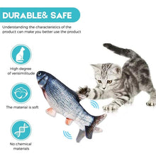 Load image into Gallery viewer, Floppy Fish Cat Toy Moving Fish Toy for Cats Interactive Flopping Cat Kicker Fish Toy Dancing Wiggle Fish Catnip Toys Fun Toy for Cat Exercise
