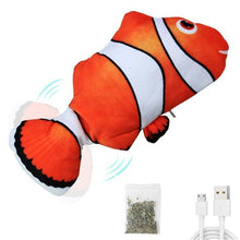 Load image into Gallery viewer, Floppy Fish Cat Toy Moving Fish Toy for Cats Interactive Flopping Cat Kicker Fish Toy Dancing Wiggle Fish Catnip Toys Fun Toy for Cat Exercise
