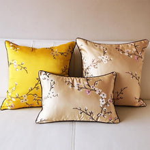 Load image into Gallery viewer, Floral Decorative Pillow Covers Spring Polyester Cushion Cover For Home Decorative Sofa Armchair Bedroom Livingroom Embroidery Floral Pattern Square Decorative Throw Pillow Case Cushion Cover
