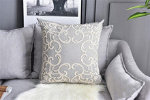 Load image into Gallery viewer, Floral Embroidered Throw Pillow Covers Cotton Pillowcase Sofa Couch For Home Decor Embroidery Throw Pillow Covers Square Cushion Case Modern Cushion Cover Square Pillowcase Decoration for Sofa Bed Chair Car 50x50cm
