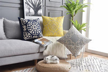 Load image into Gallery viewer, Floral Embroidered Throw Pillow Covers Cotton Pillowcase Sofa Couch For Home Decor Embroidery Throw Pillow Covers Square Cushion Case Modern Cushion Cover Square Pillowcase Decoration for Sofa Bed Chair Car 50x50cm
