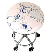 Load image into Gallery viewer, Floral Printed Round Chair Cover Bar Stool Elastic Seat Cover Home Chair Slipcover Anti-dirty Case Removable Chair Protector Stretch Round Bar Stool Covers Washable Stool Cushion Slipcover Elastic Bar Chair Covers
