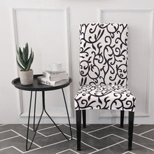 Load image into Gallery viewer, Floral Printing Chair Cover Elastic Anti-dirty Stretch Removable Hotel Banquet Kitchen Seat Case Washable Dining Chair Covering Washable Chair Seat Covers Protector for Dining Room Universal Spandex Solid Chair Slip Covers
