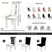 Load image into Gallery viewer, Floral Printing Chair Cover Elastic Anti-dirty Stretch Removable Hotel Banquet Kitchen Seat Case Washable Dining Chair Covering Washable Chair Seat Covers Protector for Dining Room Universal Spandex Solid Chair Slip Covers
