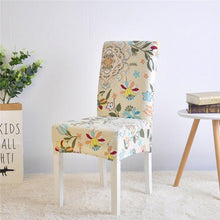 Load image into Gallery viewer, Floral Printing Chair Cover Elastic Anti-dirty Stretch Removable Hotel Banquet Kitchen Seat Case Washable Dining Chair Covering Washable Chair Seat Covers Protector for Dining Room Universal Spandex Solid Chair Slip Covers
