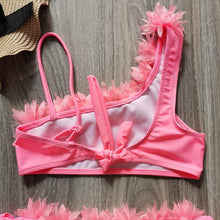 Load image into Gallery viewer, Flower Girl Swimsuit Ruffle Women Swimwear Kids Children Toddler Bikini Bathing Suit Beachwear Sets Kids Two Piece Children's Swimwear Toddler Girl Bikini Little Girls Cute Princess Pink Bathing Suit Summer Beachwear
