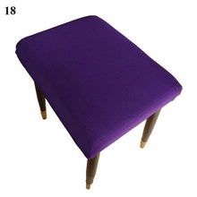 Load image into Gallery viewer, Flower Printed Seat Protector Square Stool Chair Cover Removable Dustproof Elastic Stool Covers For Bedroom Kitchen Square Stool Stool Covers Breathable Chair Seat Slipcover Barstool Cover for Rectangle Stools
