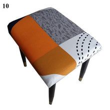 Load image into Gallery viewer, Flower Printed Seat Protector Square Stool Chair Cover Removable Dustproof Elastic Stool Covers For Bedroom Kitchen Square Stool Stool Covers Breathable Chair Seat Slipcover Barstool Cover for Rectangle Stools
