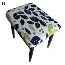 Load image into Gallery viewer, Flower Printed Seat Protector Square Stool Chair Cover Removable Dustproof Elastic Stool Covers For Bedroom Kitchen Square Stool Stool Covers Breathable Chair Seat Slipcover Barstool Cover for Rectangle Stools
