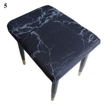 Load image into Gallery viewer, Flower Printed Seat Protector Square Stool Chair Cover Removable Dustproof Elastic Stool Covers For Bedroom Kitchen Square Stool Stool Covers Breathable Chair Seat Slipcover Barstool Cover for Rectangle Stools
