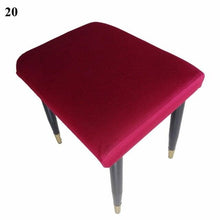 Load image into Gallery viewer, Flower Printed Seat Protector Square Stool Chair Cover Removable Dustproof Elastic Stool Covers For Bedroom Kitchen Square Stool Stool Covers Breathable Chair Seat Slipcover Barstool Cover for Rectangle Stools
