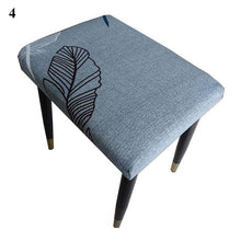 Load image into Gallery viewer, Flower Printed Seat Protector Square Stool Chair Cover Removable Dustproof Elastic Stool Covers For Bedroom Kitchen Square Stool Stool Covers Breathable Chair Seat Slipcover Barstool Cover for Rectangle Stools

