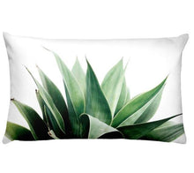 Load image into Gallery viewer, Flowers Birds Green Plants Printed Waist Pillowcase Home Pillow Decoration Tropical Green Texture Exotic Flower Cotton Linen Outdoor Pillow Cases Sofa Bed Throw Pillow 50x30CM

