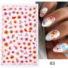 Load image into Gallery viewer, Flowers Leaves Line 3D Nail Stickers Autumn Winter Fall Leaf Design Transfer Sliders Abstract Waves Nail Art Decals Manicures  Decal Self-Adhesive 3D Wave Design Decoration for Women Girls Tape Nail Art Stickers Decal Decoration

