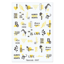 Load image into Gallery viewer, Flowers Leaves Line 3D Nail Stickers Autumn Winter Fall Leaf Design Transfer Sliders Abstract Waves Nail Art Decals Manicures  Decal Self-Adhesive 3D Wave Design Decoration for Women Girls Tape Nail Art Stickers Decal Decoration
