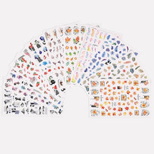 Load image into Gallery viewer, Flowers Leaves Line 3D Nail Stickers Autumn Winter Fall Leaf Design Transfer Sliders Abstract Waves Nail Art Decals Manicures  Decal Self-Adhesive 3D Wave Design Decoration for Women Girls Tape Nail Art Stickers Decal Decoration
