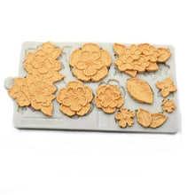 Load image into Gallery viewer, Flowers Shape Silicone Mold Fondant Cake Decorating Tools Chocolate Cupcake Baking Cookies Mold Roses Collection Fondant Mold-Rose Flower And Leaves Shapes Silicone Mold
