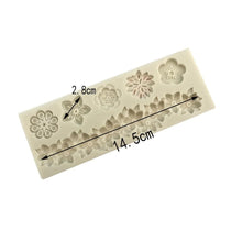 Load image into Gallery viewer, Flowers Silicone Mold Cake Circumference Flower Bunch Mold Soft Candy Mould Rose Beautiful Daisy Rose Leaf And Mini Flowers Candy Silicone Eco Friendly Mold
