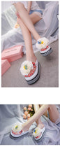 Load image into Gallery viewer, Flowers Slippers Summer Flip Flops Womans Platform Shoes Slide Heel Thick Beach Shower Slippers Quick Drying Pool Slides Beach Sandals Open Toe Indoor House Slippers
