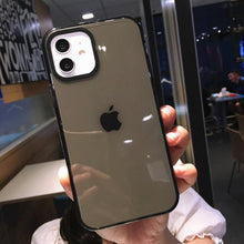 Load image into Gallery viewer, Fluorescent Color Shockproof Phone Case For iPhone 13 Pro Max 12 Mini 11 Transparent Soft Silicone Cover Transparent Case Glow In Dark Phone Case Luxury Square Case Cover For iPhone
