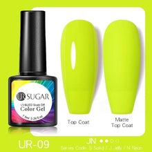 Load image into Gallery viewer, Fluorescent Gel Nail Polish Yellow Green High Quality Colors UV Strong Matte Effect Luxury Design For Girls and Women

