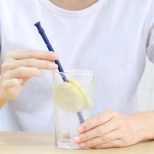 Load image into Gallery viewer, Foldable and Reusable Silicone Drinking Straw with Case

