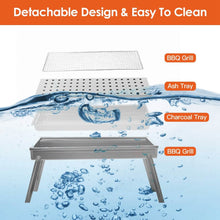 Load image into Gallery viewer, Foldable Charcoal BBQ Grill Stainless Steel Grill Net
