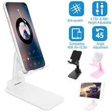 Load image into Gallery viewer, Foldable Desktop Phone Stand Angle Height Adjustable Holder
