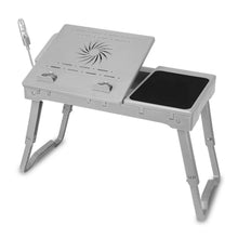 Load image into Gallery viewer, Foldable Laptop Table Bed Notebook Desk with Cooling Fan Mouse Board
