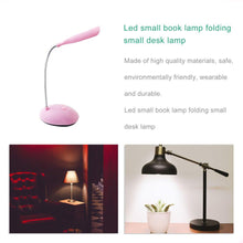 Load image into Gallery viewer, Foldable LED Desk Lamp Dimmable Touch Table Lamp 4.5V AAA Battery Children Student Study Reading Eye Protection Portable Lamp Decorative Table Lamp Cute Study Lamps for Bedroom Décor
