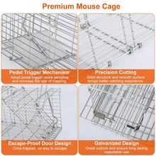 Load image into Gallery viewer, Foldable Rat Trap Cage Humane Live Rodent Trap Cage
