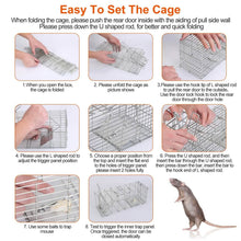 Load image into Gallery viewer, Foldable Rat Trap Cage Humane Live Rodent Trap Cage
