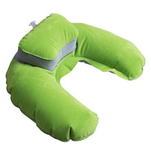 Load image into Gallery viewer, Foldable U-shaped Neck Support Pillow Inflatable Cushion Memory Foam Travel Pillow Neck Super Soft Pillows Air Plane Inflatable Neck Pillow Travel Pillow Ultralight Air Pillow with Comfortable Headrest Neck Support for Car
